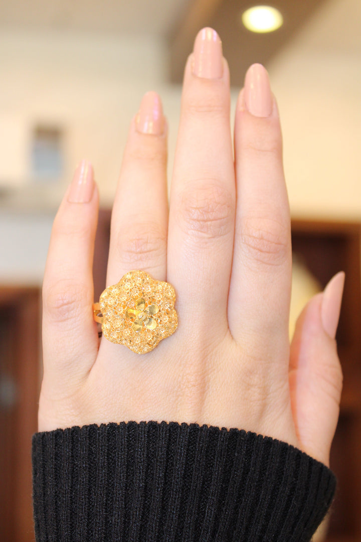 21K Gold Kuwaiti Ring by Saeed Jewelry - Image 2