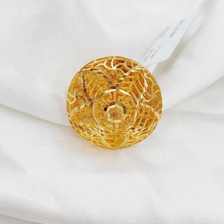 21K Gold Kuwaiti Ring by Saeed Jewelry - Image 9