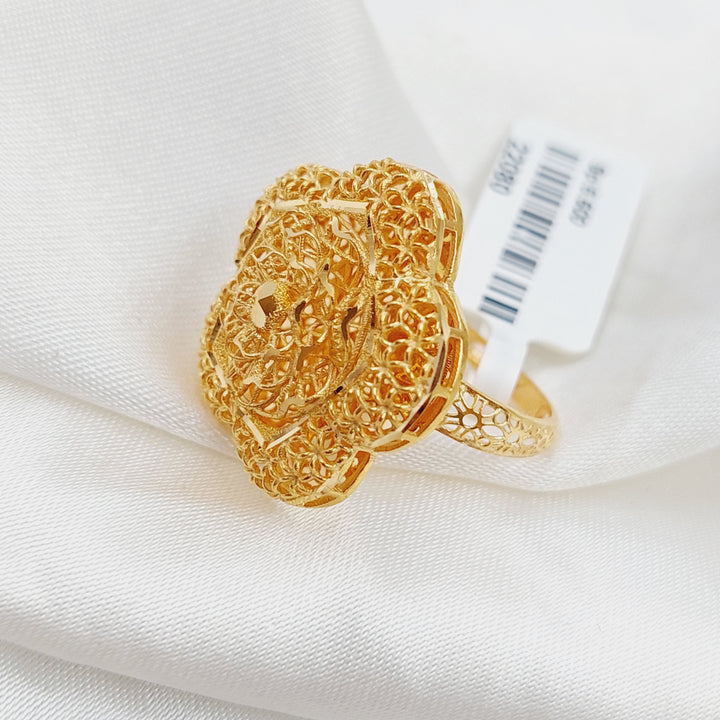 21K Gold Kuwaiti Ring by Saeed Jewelry - Image 5