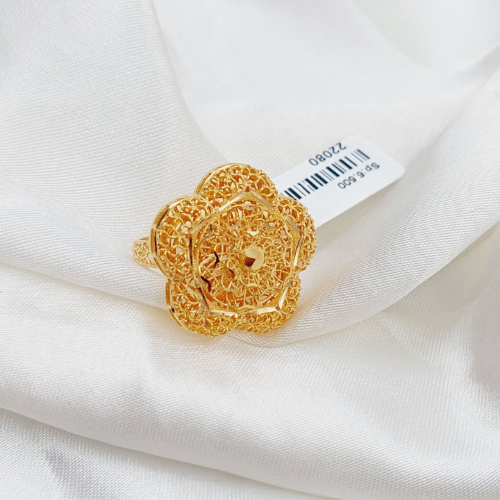 21K Gold Kuwaiti Ring by Saeed Jewelry - Image 9