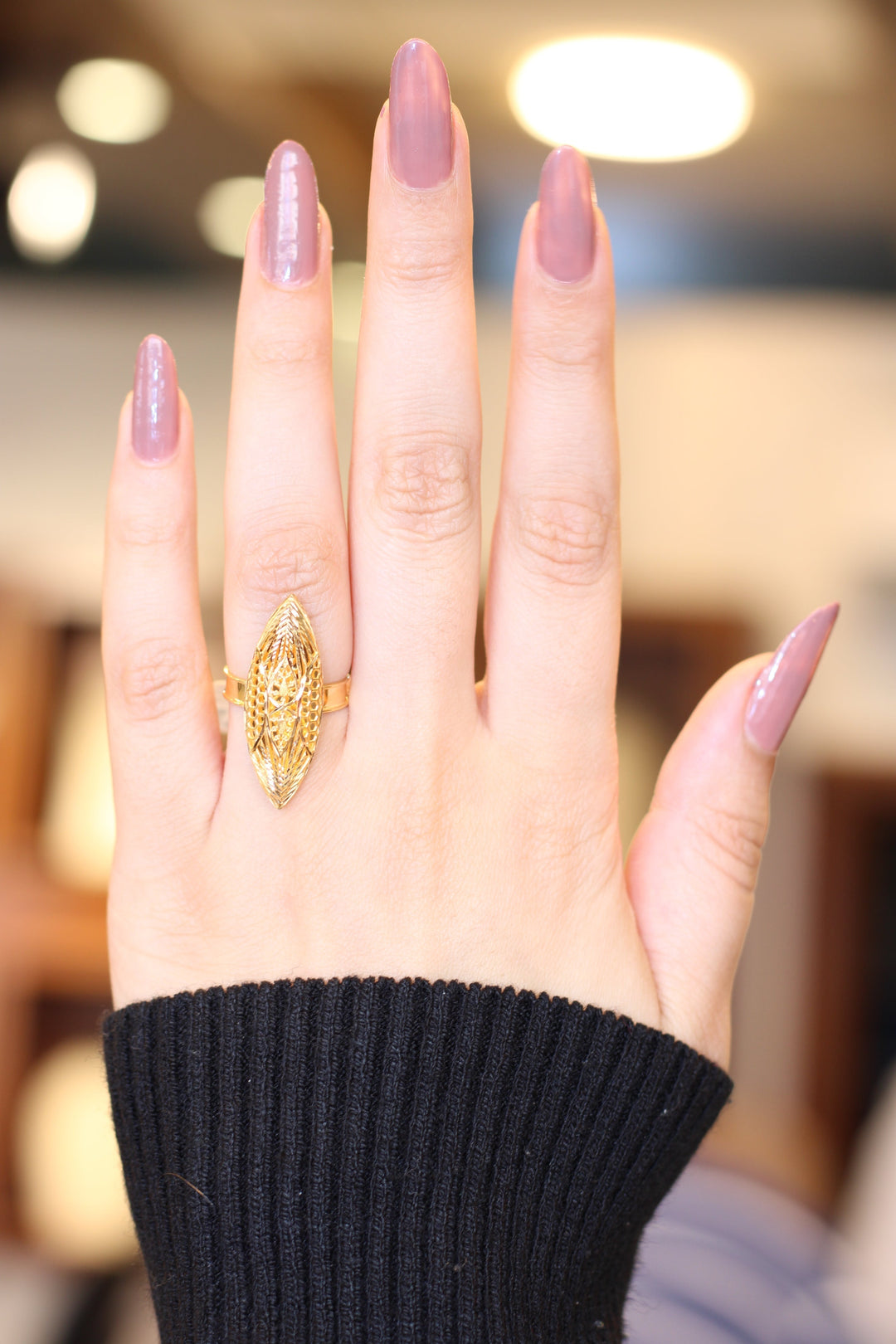 21K Gold Kuwaiti Ring by Saeed Jewelry - Image 2