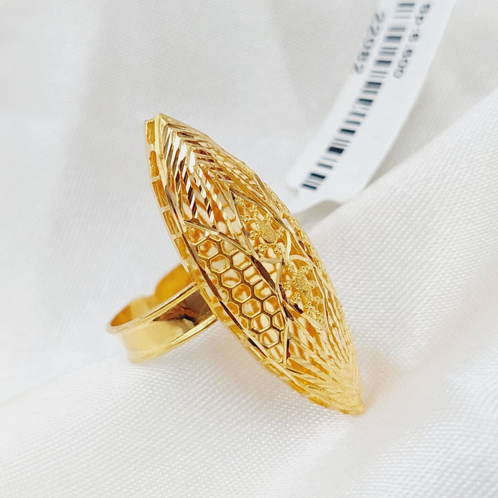 21K Gold Kuwaiti Ring by Saeed Jewelry - Image 3