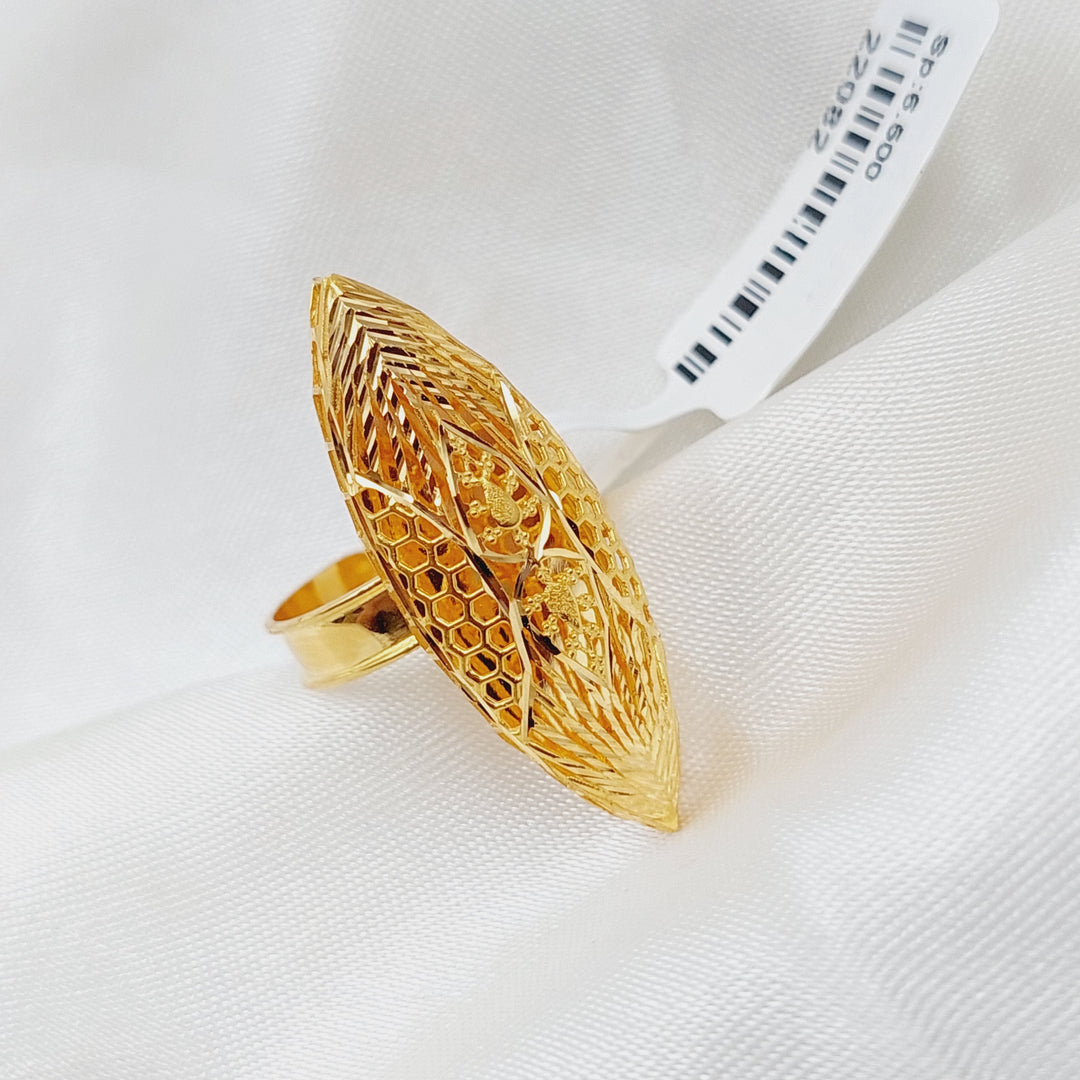 21K Gold Kuwaiti Ring by Saeed Jewelry - Image 4