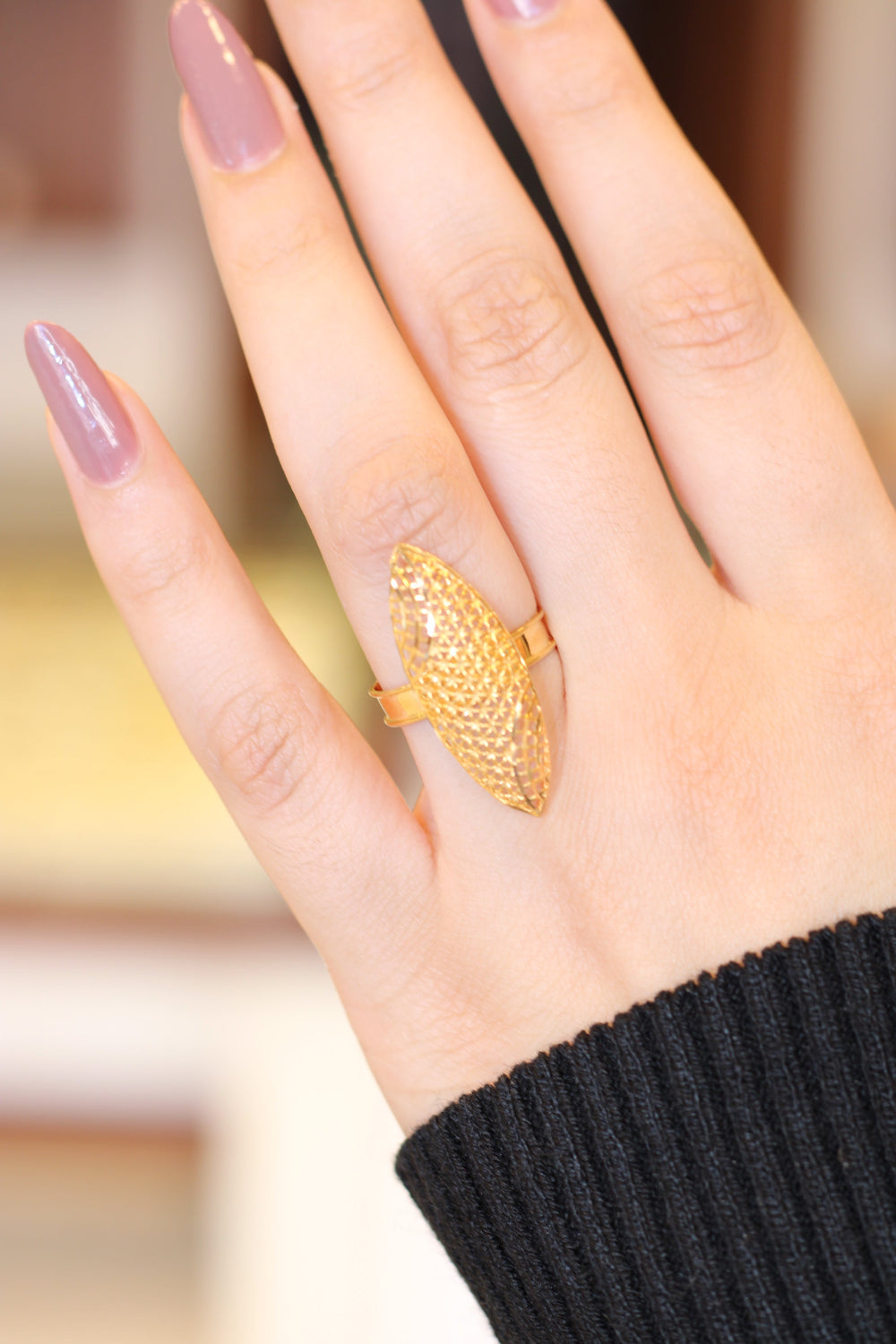 21K Gold Kuwaiti Ring by Saeed Jewelry - Image 2