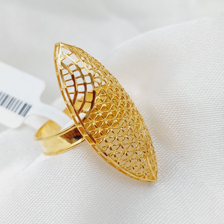 21K Gold Kuwaiti Ring by Saeed Jewelry - Image 3