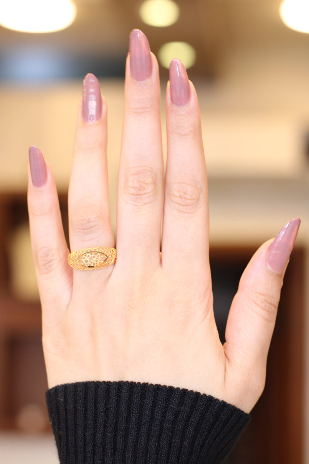 21K Gold Kuwaiti Ring by Saeed Jewelry - Image 2