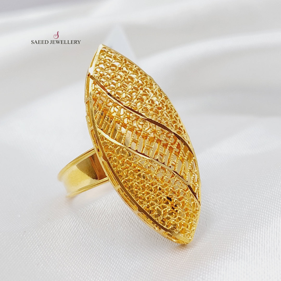 21K Gold Kuwaiti Ring by Saeed Jewelry - Image 4