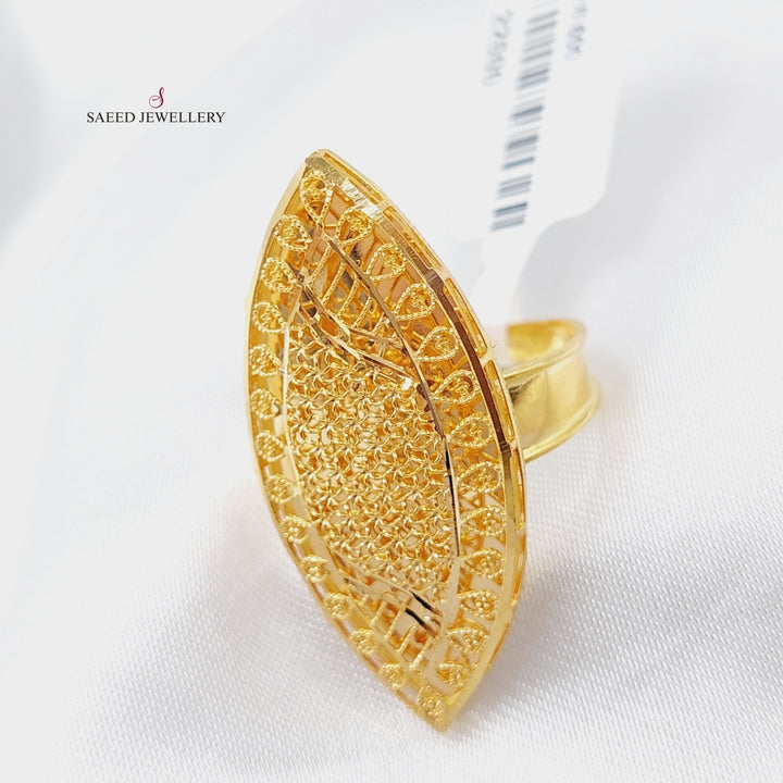 21K Gold Kuwaiti Ring by Saeed Jewelry - Image 2