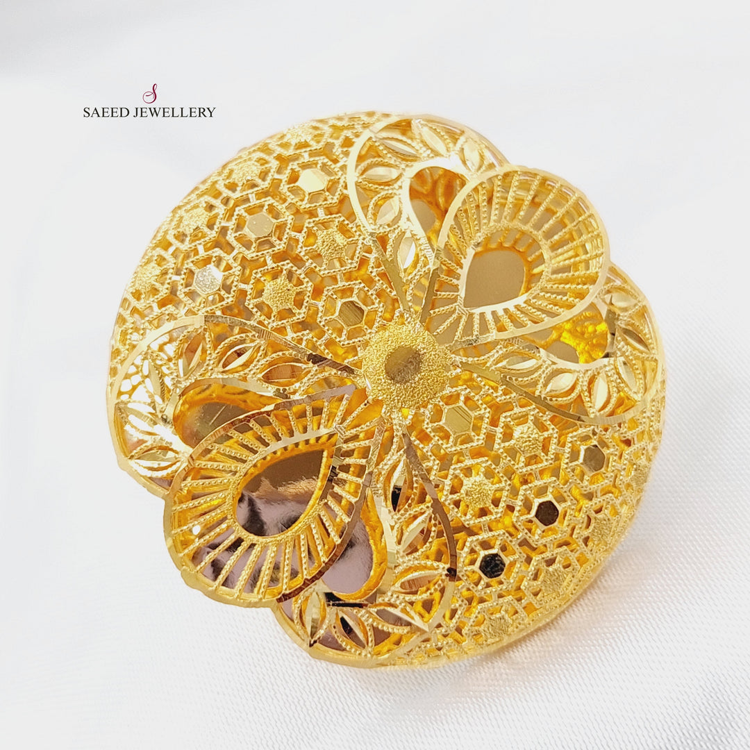 21K Gold Kuwaiti Ring by Saeed Jewelry - Image 4