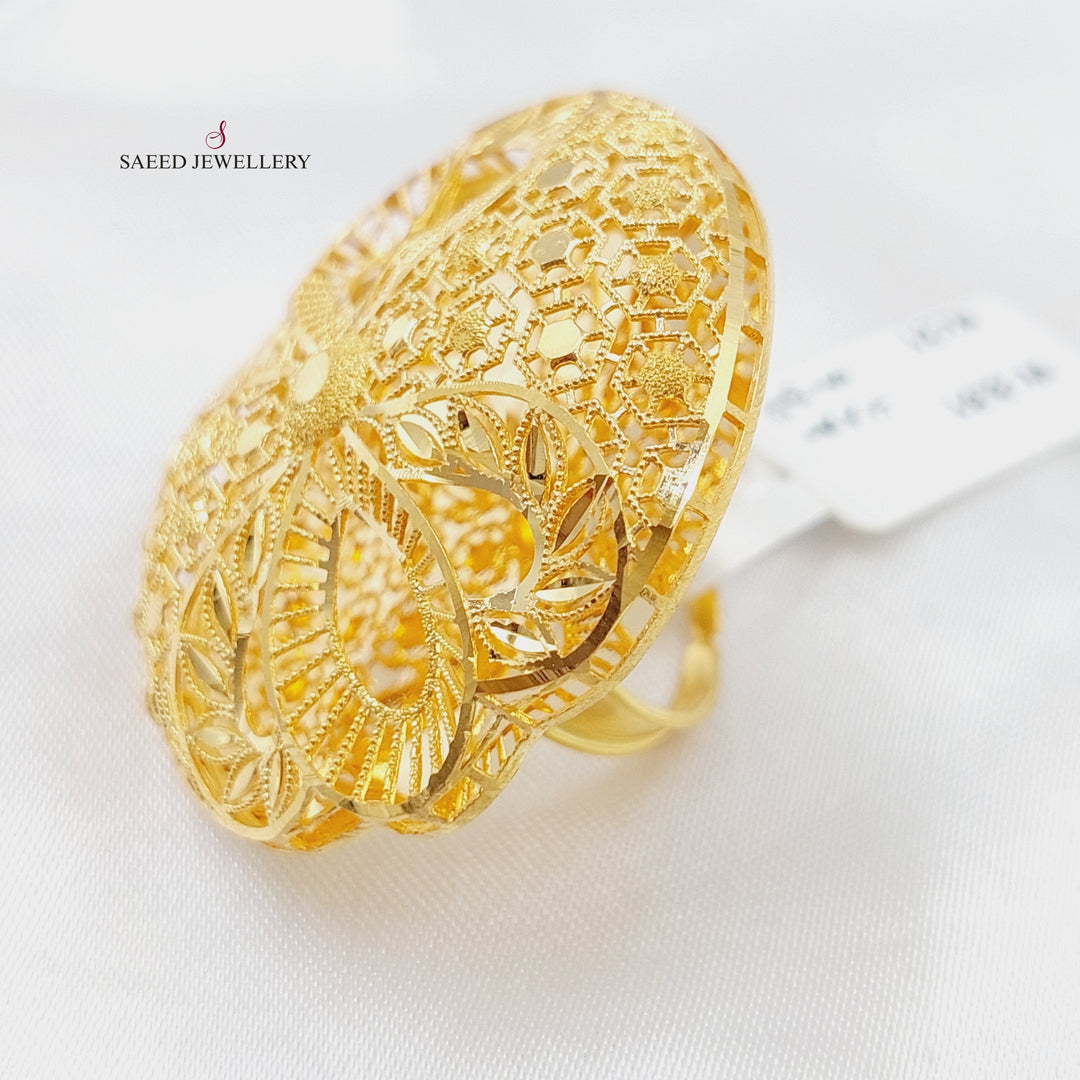 21K Gold Kuwaiti Ring by Saeed Jewelry - Image 9