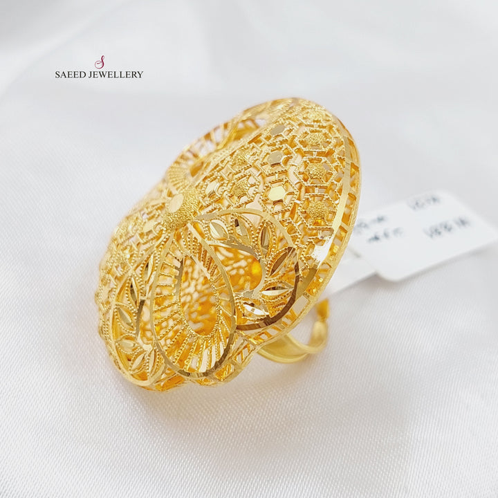 21K Gold Kuwaiti Ring by Saeed Jewelry - Image 1