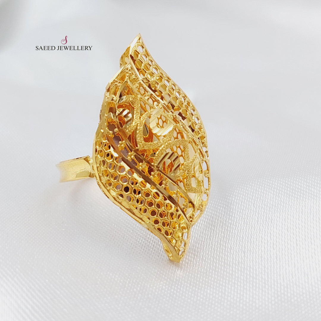 21K Gold Kuwaiti Ring by Saeed Jewelry - Image 3