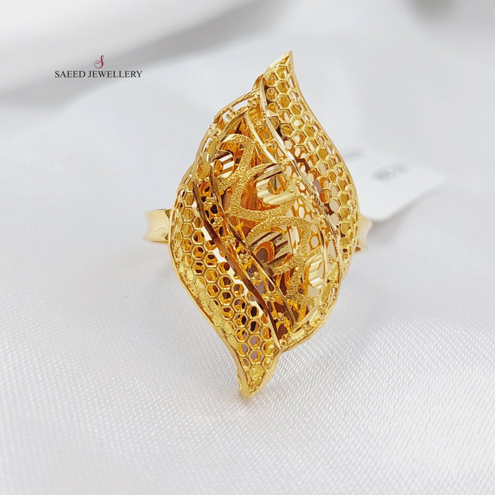 21K Gold Kuwaiti Ring by Saeed Jewelry - Image 4