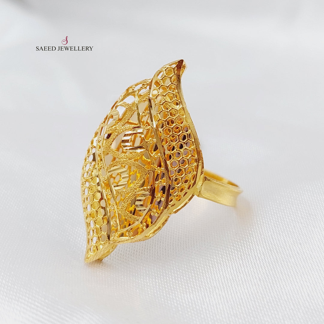 21K Gold Kuwaiti Ring by Saeed Jewelry - Image 1