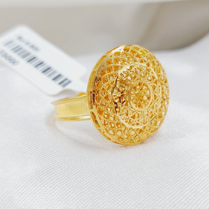 21K Gold Kuwaiti Ring by Saeed Jewelry - Image 3