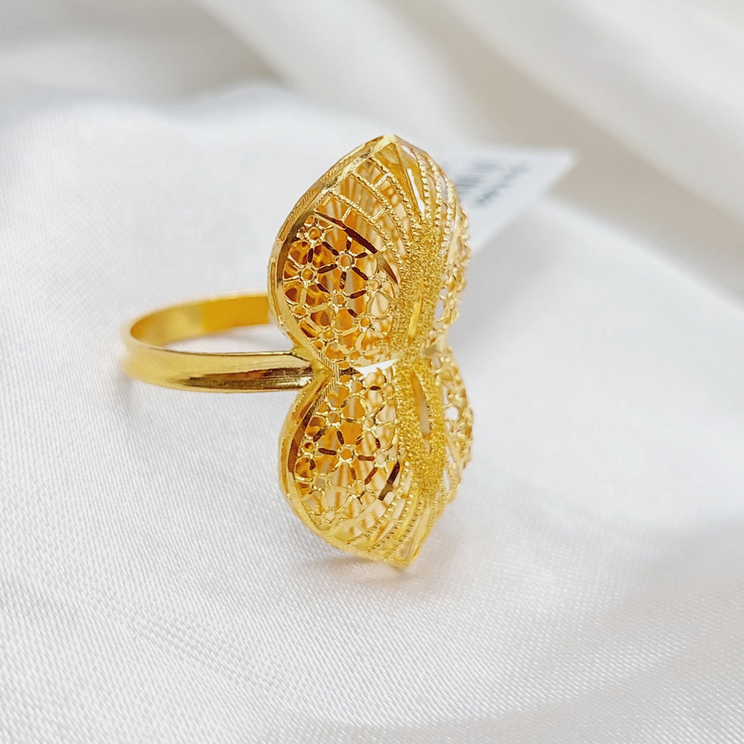 21K Gold Kuwaiti Ring by Saeed Jewelry - Image 3