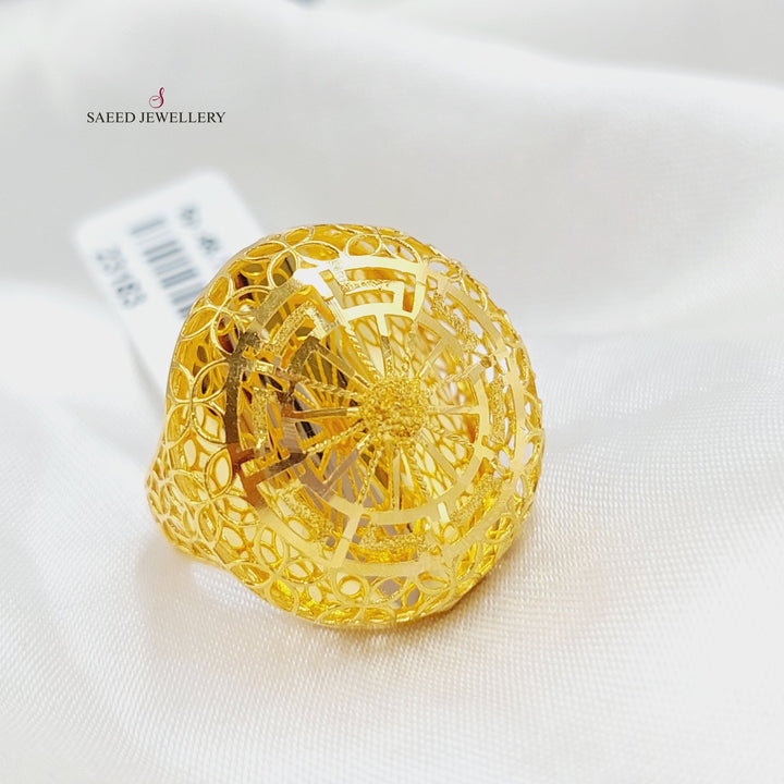 21K Gold Kuwaiti Ring by Saeed Jewelry - Image 5