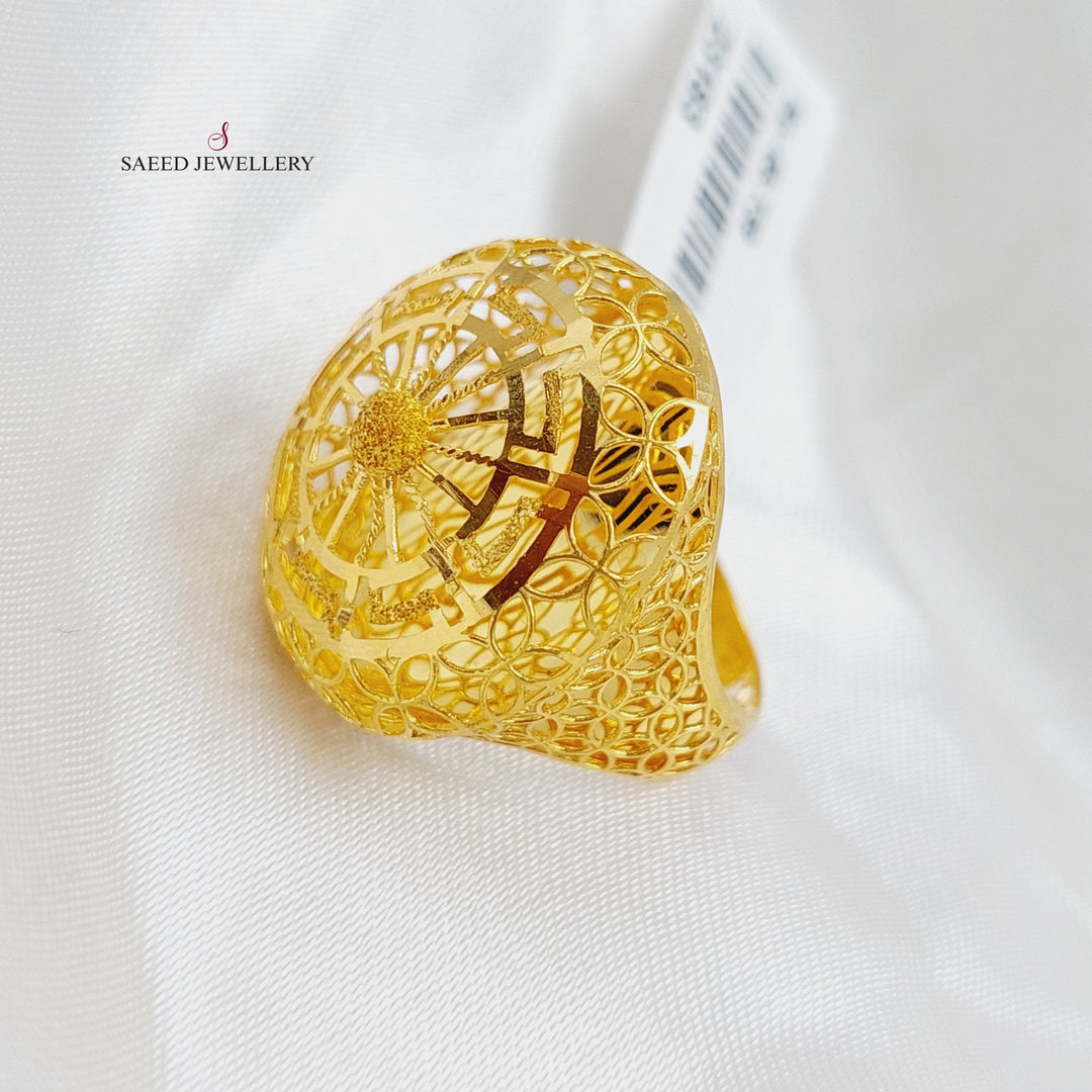 21K Gold Kuwaiti Ring by Saeed Jewelry - Image 1