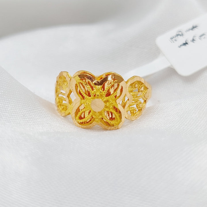 21K Gold Kuwaiti Ring by Saeed Jewelry - Image 4