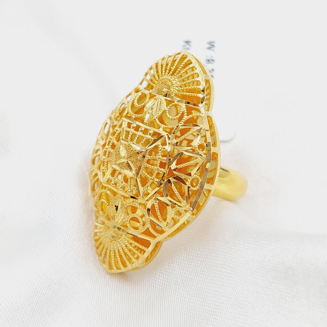 21K Gold Kuwaiti Ring by Saeed Jewelry - Image 1