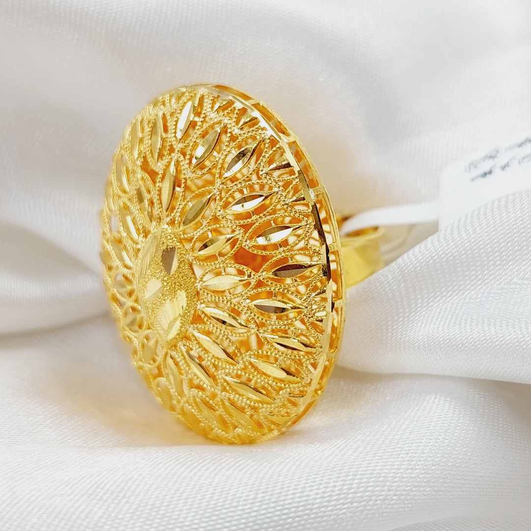 21K Gold Kuwaiti Ring by Saeed Jewelry - Image 1