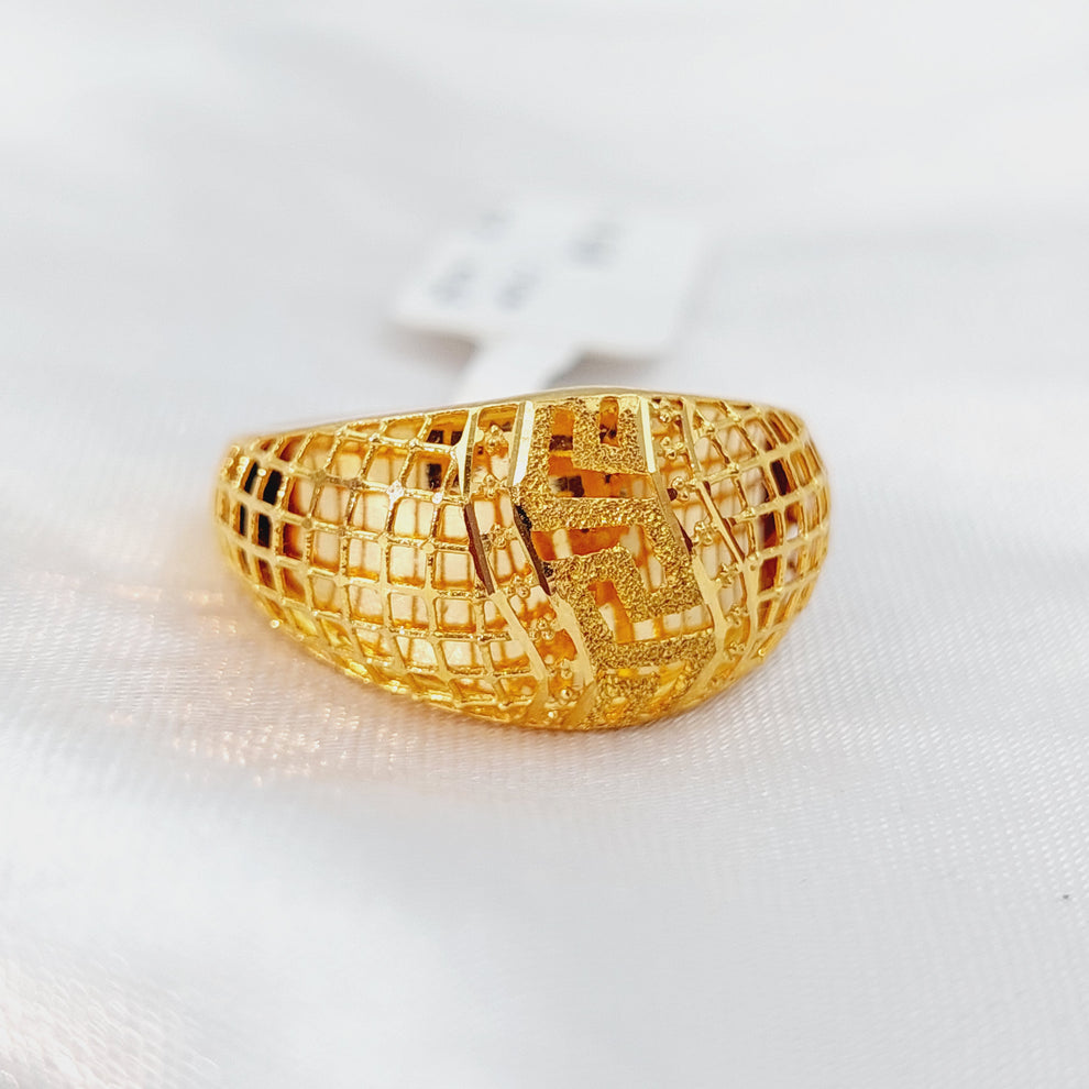 21K Gold Kuwaiti Ring by Saeed Jewelry - Image 5