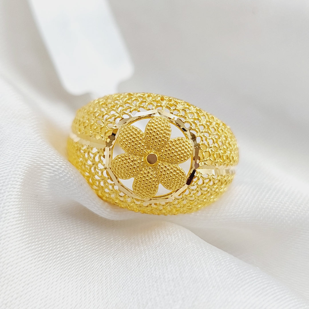 21K Gold Kuwaiti Ring by Saeed Jewelry - Image 3