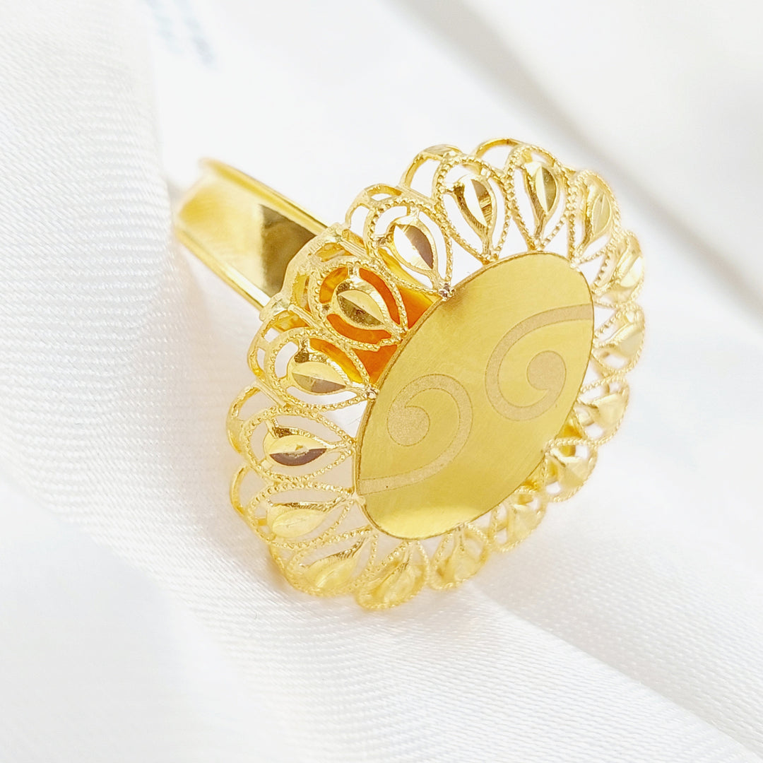 21K Gold Kuwaiti Ring by Saeed Jewelry - Image 3