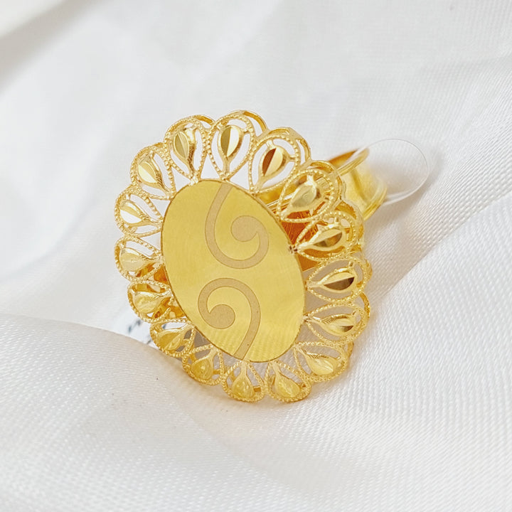 21K Gold Kuwaiti Ring by Saeed Jewelry - Image 5