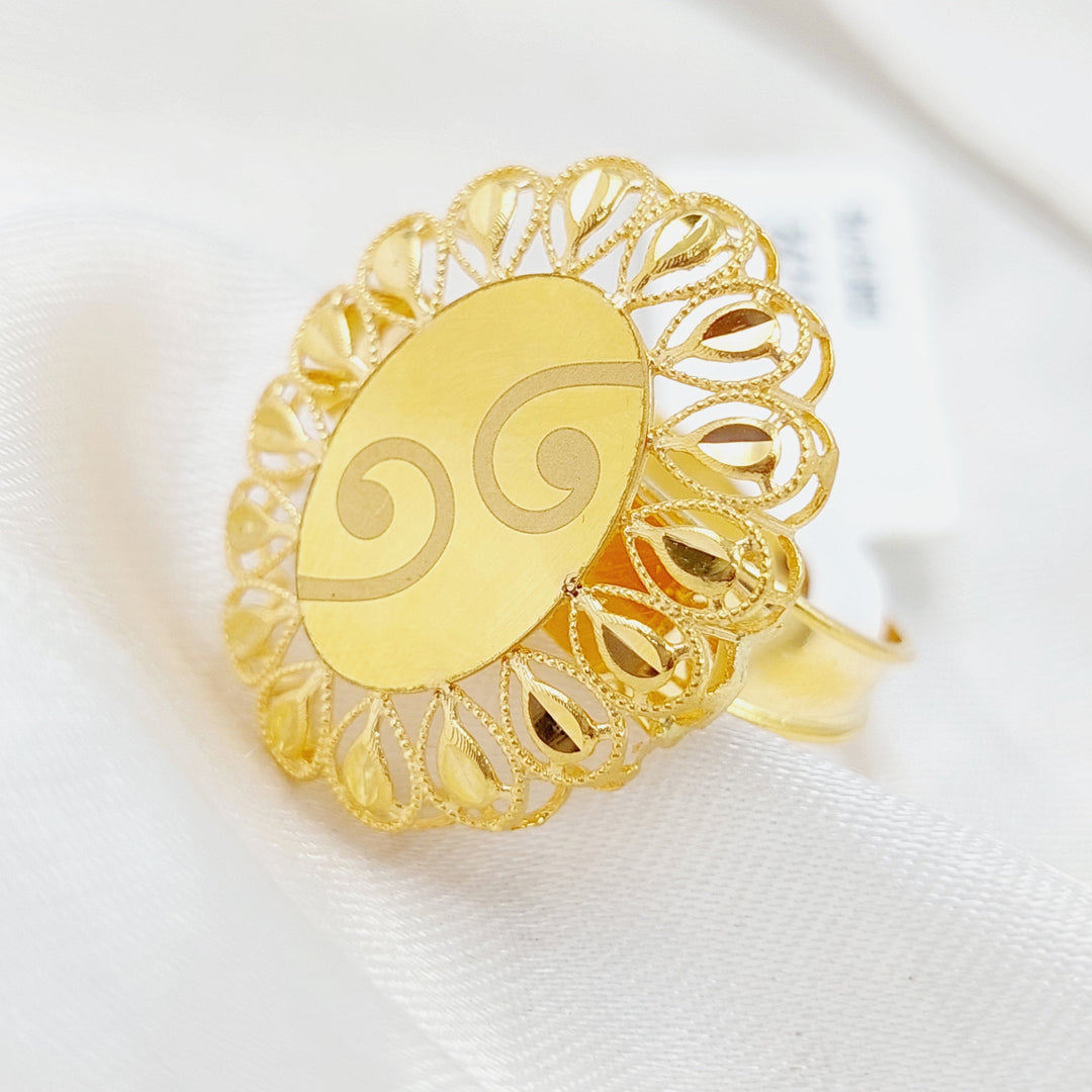 21K Gold Kuwaiti Ring by Saeed Jewelry - Image 1