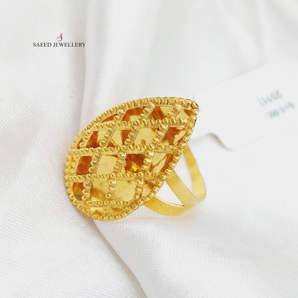 21K Gold Kuwaiti Ring by Saeed Jewelry - Image 2