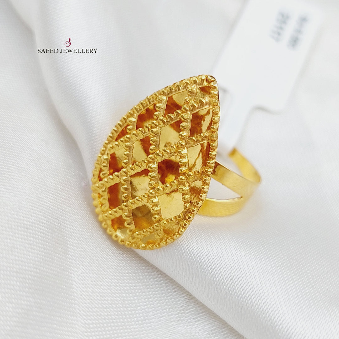 21K Gold Kuwaiti Ring by Saeed Jewelry - Image 1