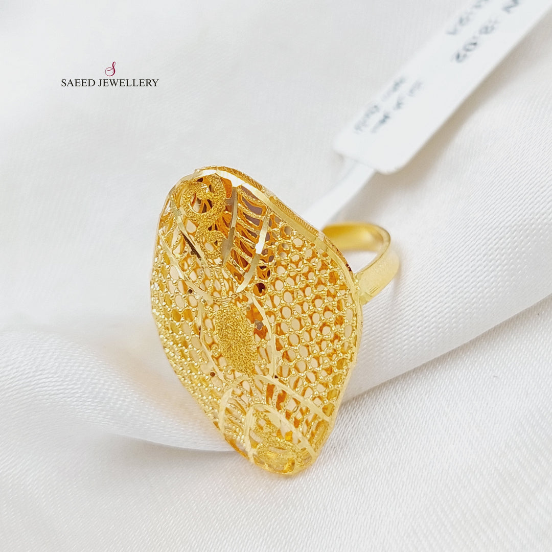 21K Gold Kuwaiti Ring by Saeed Jewelry - Image 2