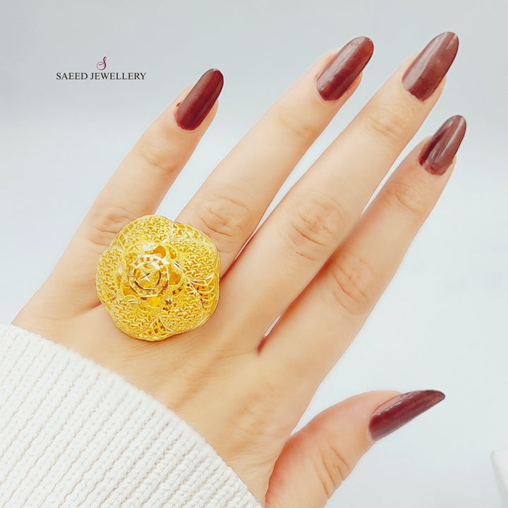 21K Gold Kuwaiti Ring by Saeed Jewelry - Image 2