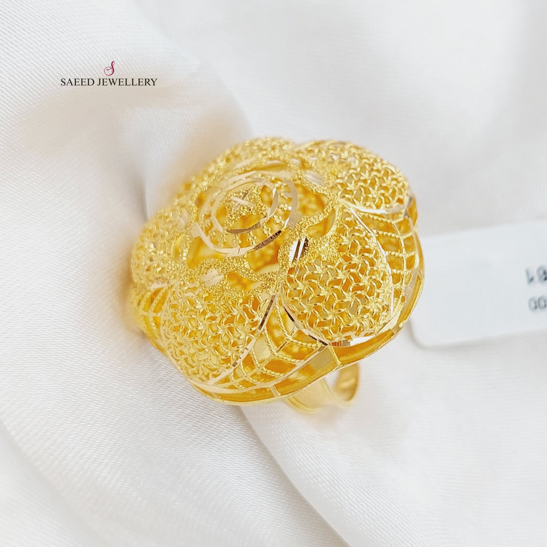 21K Gold Kuwaiti Ring by Saeed Jewelry - Image 4