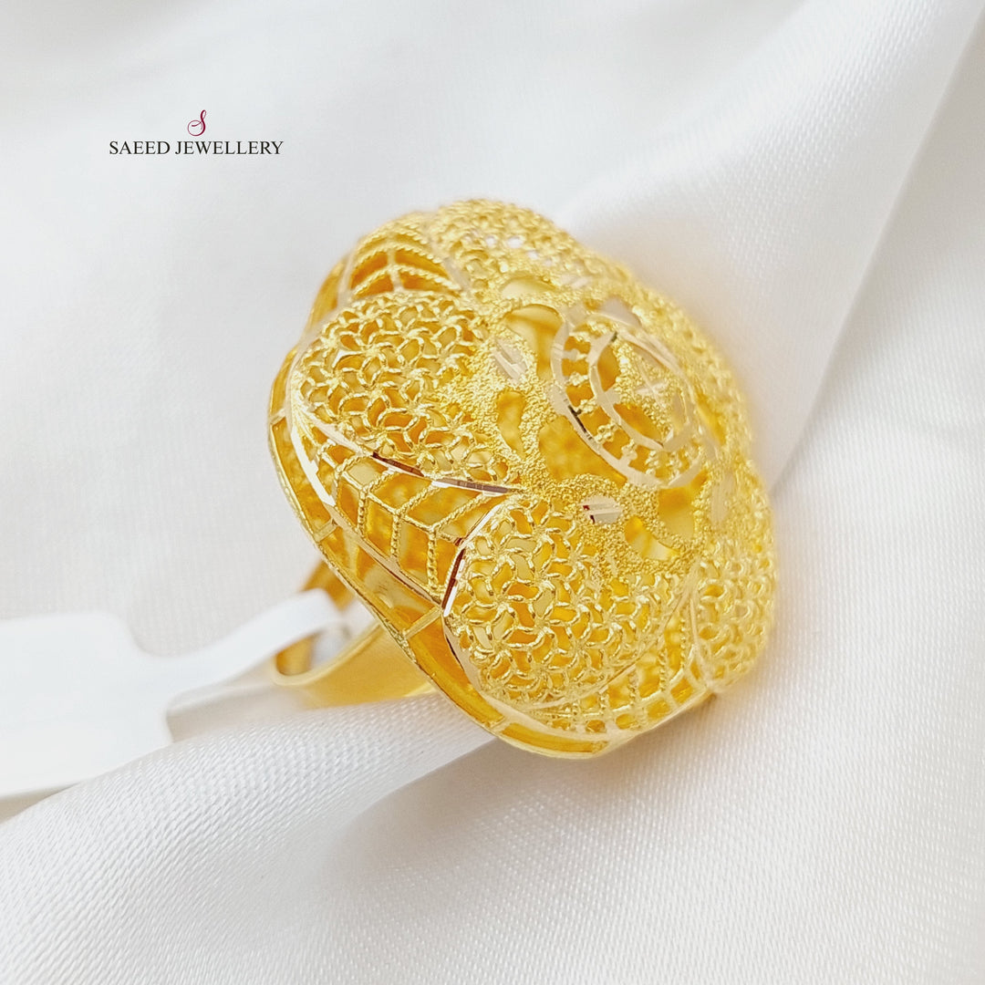 21K Gold Kuwaiti Ring by Saeed Jewelry - Image 5