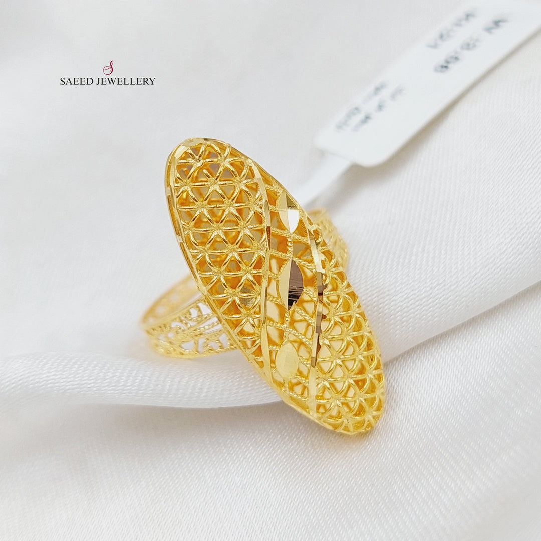 21K Gold Kuwaiti Ring by Saeed Jewelry - Image 3