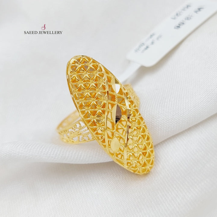 21K Gold Kuwaiti Ring by Saeed Jewelry - Image 3