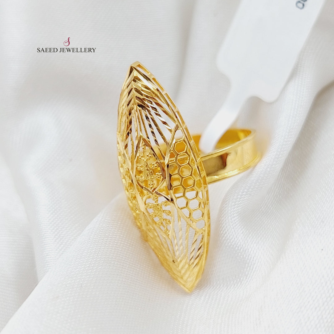 21K Gold Kuwaiti Ring by Saeed Jewelry - Image 2