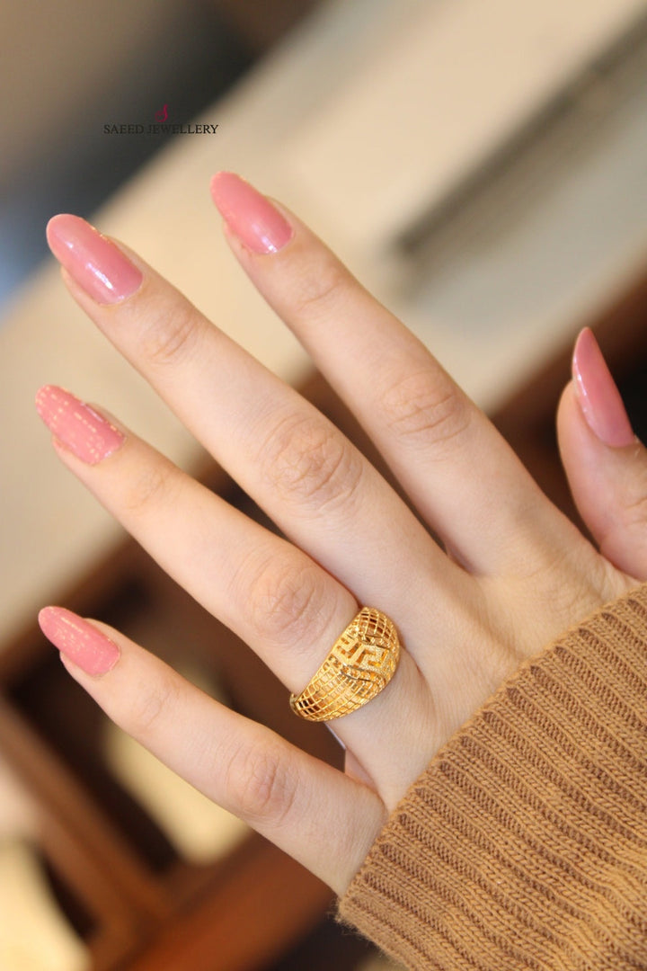 21K Gold Kuwaiti Ring by Saeed Jewelry - Image 2