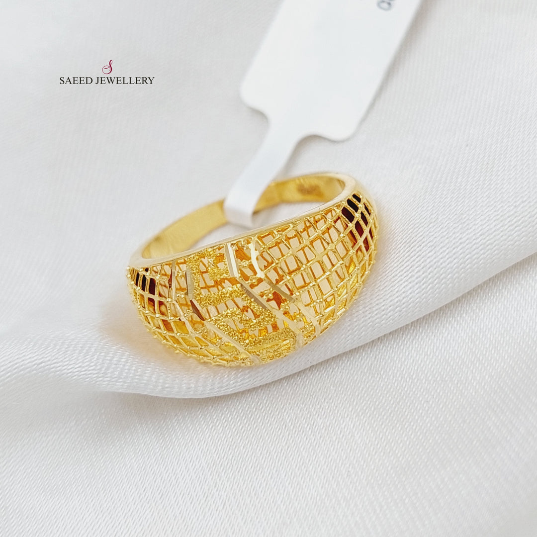 21K Gold Kuwaiti Ring by Saeed Jewelry - Image 3