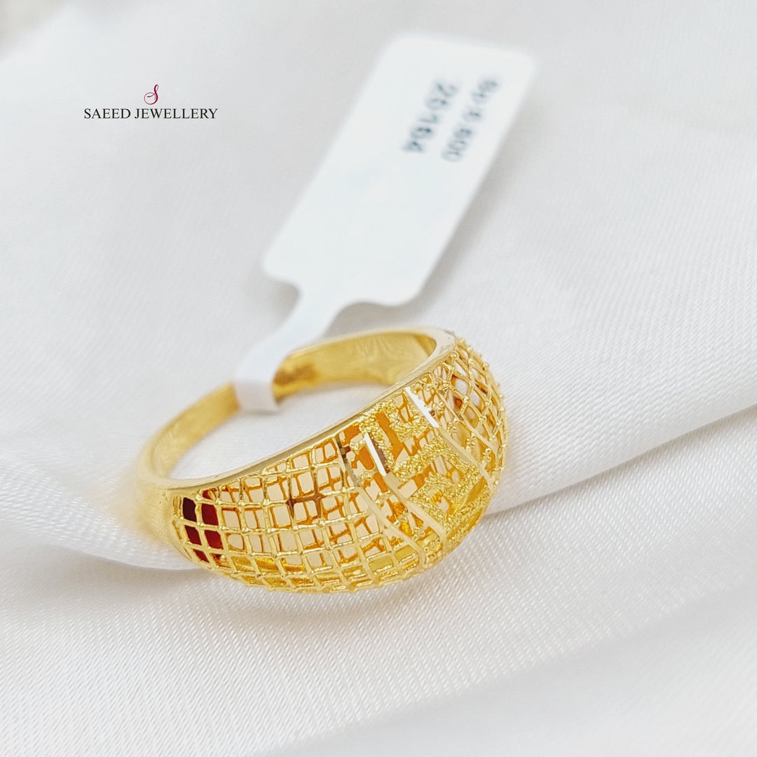 21K Gold Kuwaiti Ring by Saeed Jewelry - Image 4