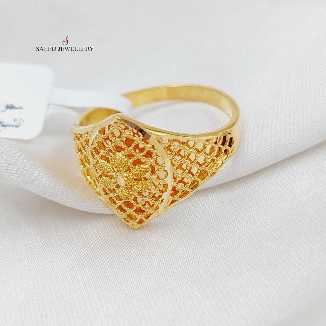 21K Gold Kuwaiti Ring by Saeed Jewelry - Image 2