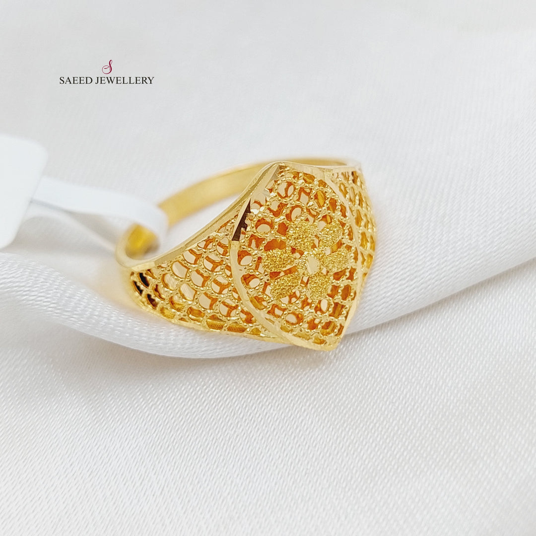 21K Gold Kuwaiti Ring by Saeed Jewelry - Image 3