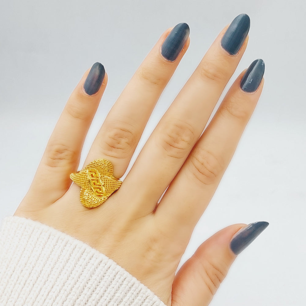 21K Gold Kuwaiti Ring by Saeed Jewelry - Image 2