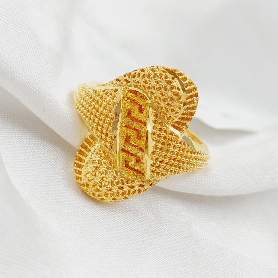 21K Gold Kuwaiti Ring by Saeed Jewelry - Image 3