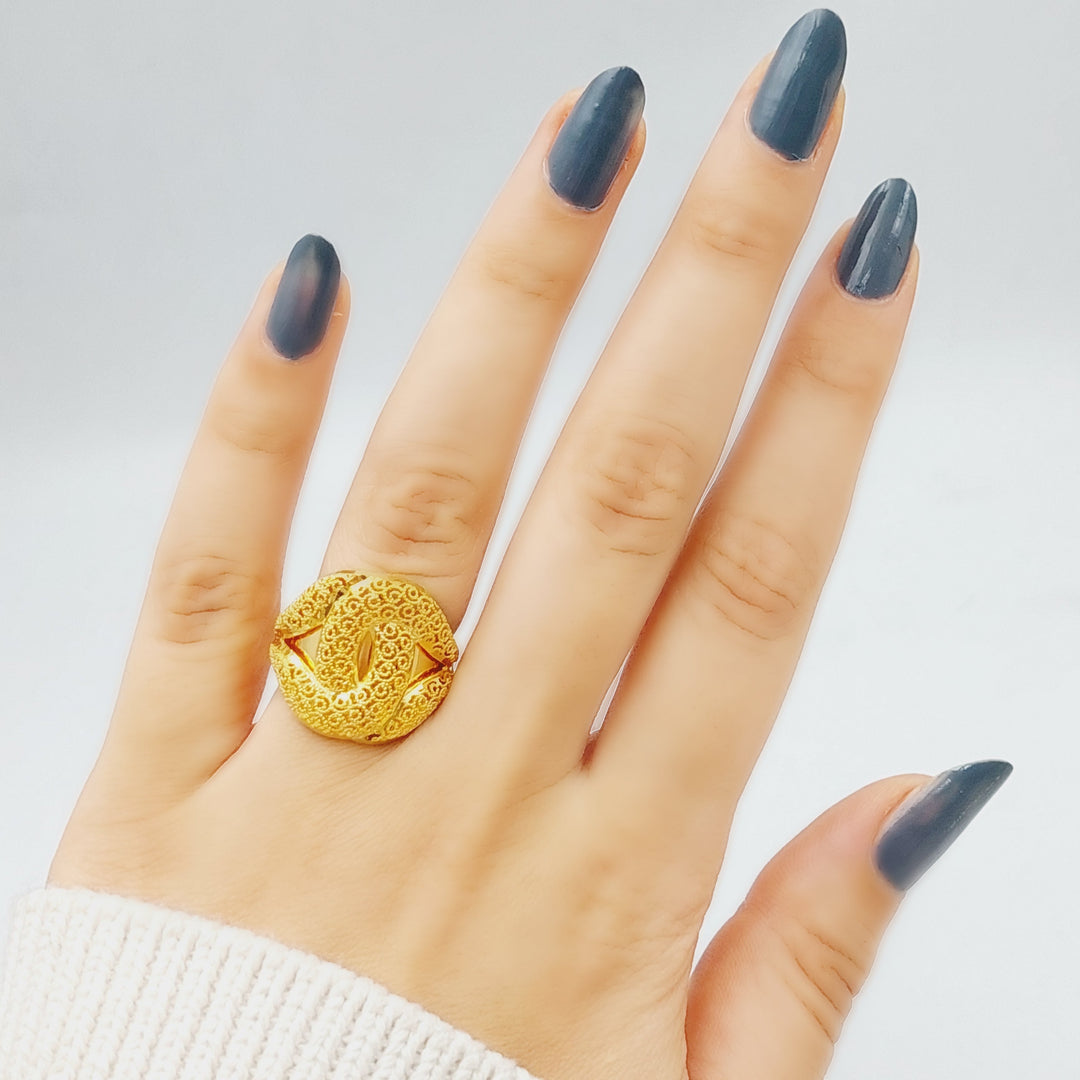 21K Gold Kuwaiti Ring by Saeed Jewelry - Image 2