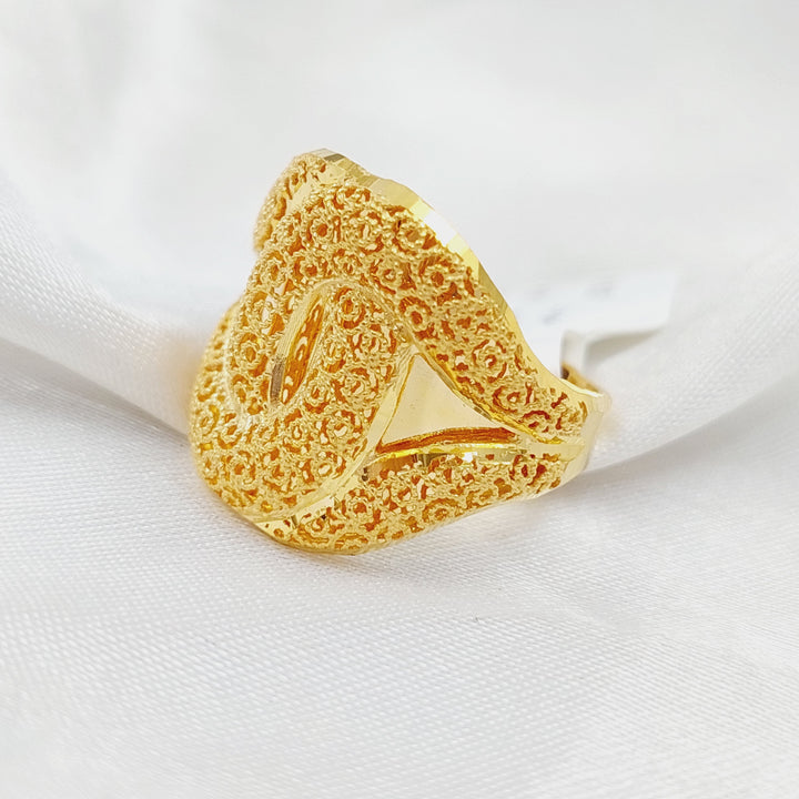 21K Gold Kuwaiti Ring by Saeed Jewelry - Image 3