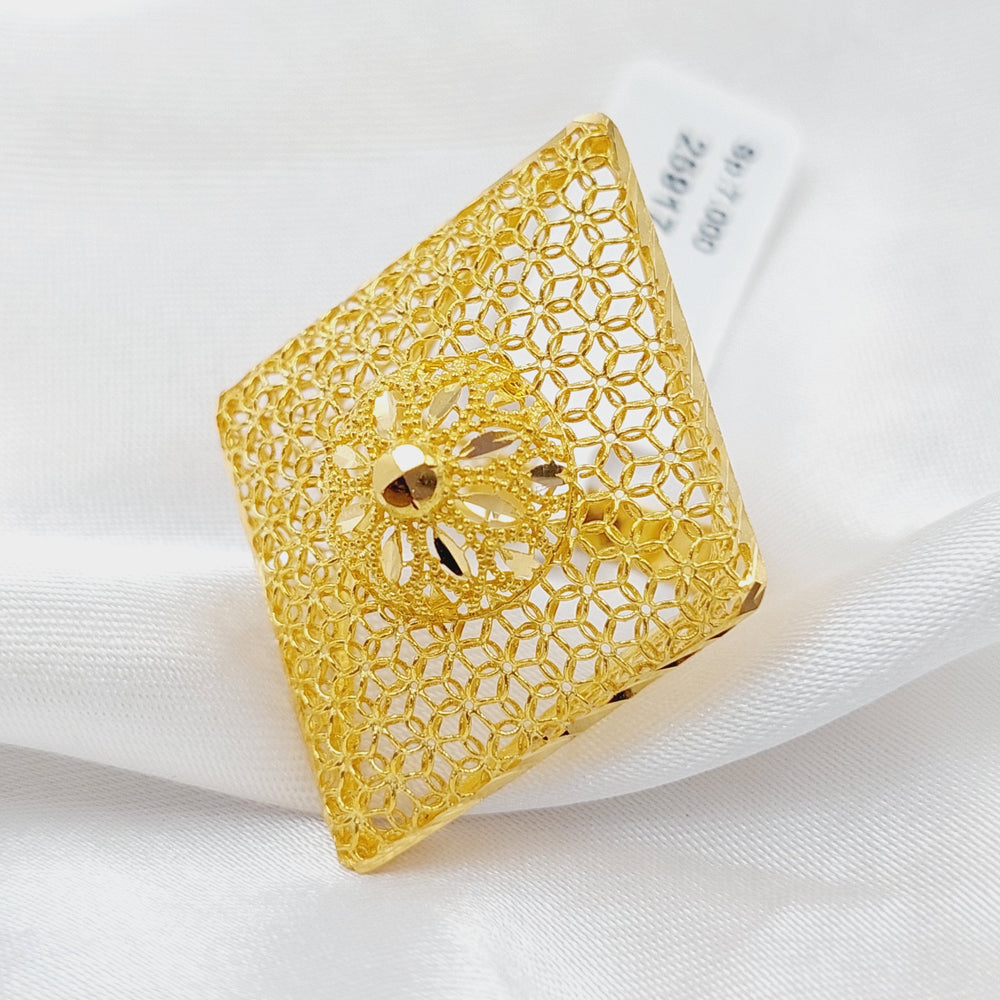 21K Gold Kuwaiti Ring by Saeed Jewelry - Image 2