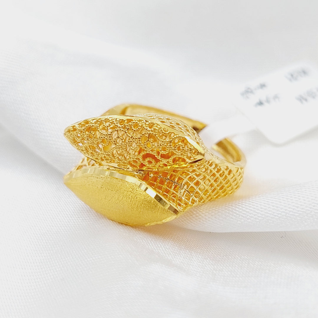 21K Gold Kuwaiti Ring by Saeed Jewelry - Image 3